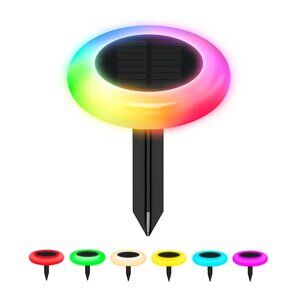 BRIGHTRIGHT - Colorize Colorful Pathway Solar Light (6 Lights) Decorative
